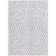 5' X 8' Lavender and Ivory Geometric Washable Non Skid Indoor Outdoor Area Rug