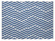 2' X 3' Navy and White Geometric Washable Non Skid Indoor Outdoor Area Rug