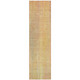 8' Runner Yellow and Orange Striped Washable Non Skid Indoor Outdoor Runner Rug