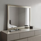 36" Silver Framed Dresser Mount Mirror