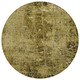 8' Green Round Abstract Washable Indoor Outdoor Area Rug