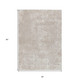 3' X 5' Ivory Abstract Washable Non Skid Indoor Outdoor Area Rug