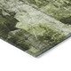 10' X 14' Green Floral Washable Non Skid Indoor Outdoor Area Rug