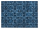 2' X 3' Navy and Gray Floral Medallion Washable Non Skid Indoor Outdoor Area Rug