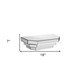 16" Silver Mirrored Glass Hanging Dimensional Floating Shelf