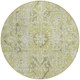 8' Round Artichoke Green Round Oriental Washable Non Skid Indoor Outdoor Area Rug
