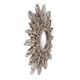 Oval Antiqued Silver Leaf Finish Mirror