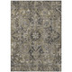 5' X 8' Taupe and Dark Taupe Oriental Washable Non Skid Indoor Outdoor Area Rug
