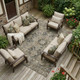 10' X 14' Taupe and Dark Taupe Oriental Washable Non Skid Indoor Outdoor Area Rug