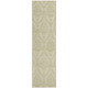 8' Runner Light Green Damask Washable Non Skid Indoor Outdoor Runner Rug