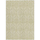 3' X 5' Light Green Damask Washable Non Skid Indoor Outdoor Area Rug