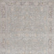 9' X 13' Blue Floral Distressed Area Rug