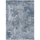 9' X 12' Blue Abstract Washable Non Skid Indoor Outdoor Area Rug