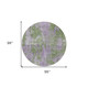 8' Green And Purple Round Abstract Washable Indoor Outdoor Area Rug