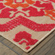 7' X 10' Pink And Orange Moroccan Indoor Outdoor Area Rug