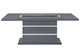 79" Dark Gray Faux Crystals Glass and Wood Pedestal Base Dining Table