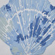18" Blue And White Coastal Seashell Throw Pillow