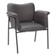 31" Brown And Black Faux Leather And Faux Leather Arm Chair