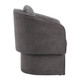 28" Gray Upholstered Club Chair And Toss Pillow
