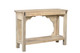 56" Natural and Black Solid Wood Distressed Console Table With Shelf