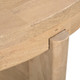 36" Natural Solid Wood Round Cross Legs Coffee Table