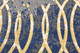 10' X 13' Gray Ivory and Blue Geometric Power Loom Worn Faded Area Rug