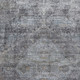 5' X 7' Gray and Silver Abstract Power Loom Worn Faded Area Rug