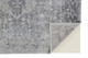 8' X 10' Gray and Silver Oriental Power Loom Worn Faded Area Rug