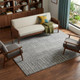 12' X 15' Gray and Ivory Wool Checkered Hand Knotted Worn Faded Area Rug