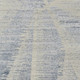9' X 13' Ivory Blue And Silver Abstract Hand Knotted Distressed Area Rug