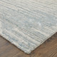 3' X 5' Blue Ivory And Silver Abstract Hand Knotted Distressed Area Rug
