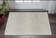 2' X 3' Ivory and Gray Wool Hand Knotted Area Rug With Fringe