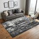 5' X 8' Black and Gray Abstract Hand Woven Area Rug
