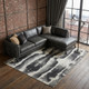 12' X 15' Black and Gray Abstract Hand Woven Area Rug