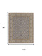 6' X 9' Tan and Gray Wool Oriental Hand Knotted Area Rug With Fringe