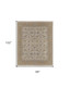6' X 9' Ivory Gray and Tan Wool Oriental Hand Knotted Area Rug With Fringe