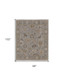 6' X 9' Gray and Brown Wool Oriental Hand Knotted Area Rug With Fringe