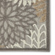 8' X 11' Gray And Ivory Indoor Outdoor Area Rug