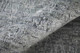 2' X 3' Gray and Silver Abstract Hand Woven Worn Faded Area Rug