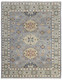 12' X 15' Gray Blue and Taupe Wool Geometric Hand Knotted Area Rug With Fringe