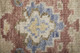 2' X 3' Tan Brown and Blue Wool Floral Hand Knotted Area Rug With Fringe