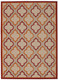 4' X 6' Red And Ivory Indoor Outdoor Area Rug