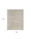 2' X 3' Ivory Abstract Hand Woven Worn Faded Area Rug
