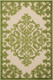 3' X 4' Green Damask Indoor Outdoor Area Rug