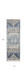 8' Gray Blue and Ivory Wool Floral Hand Knotted Runner Rug