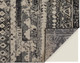 8' X 10' Ivory Gray and Black Wool Geometric Hand Knotted Area Rug