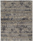 8' X 10' Taupe Gray and Tan Wool Geometric Hand Knotted Area Rug