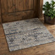 2' X 3' Taupe Gray and Tan Wool Geometric Hand Knotted Area Rug
