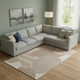 12' X 15' Brown Tan And Ivory Wool Abstract Hand Tufted Area Rug