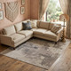 10' X 14' Brown Black and Tan Abstract Hand Tufted Area Rug